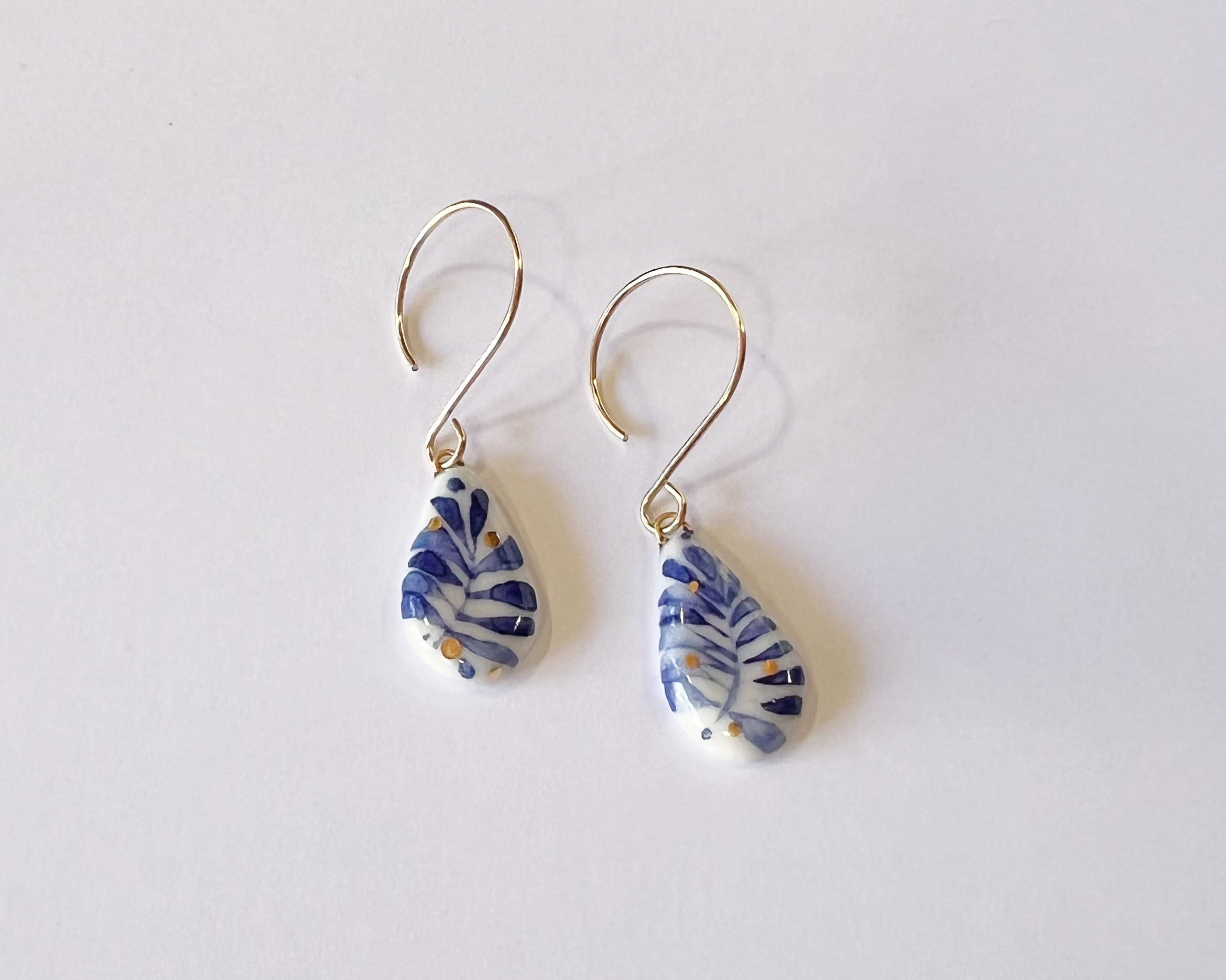 Blue Fern Earrings