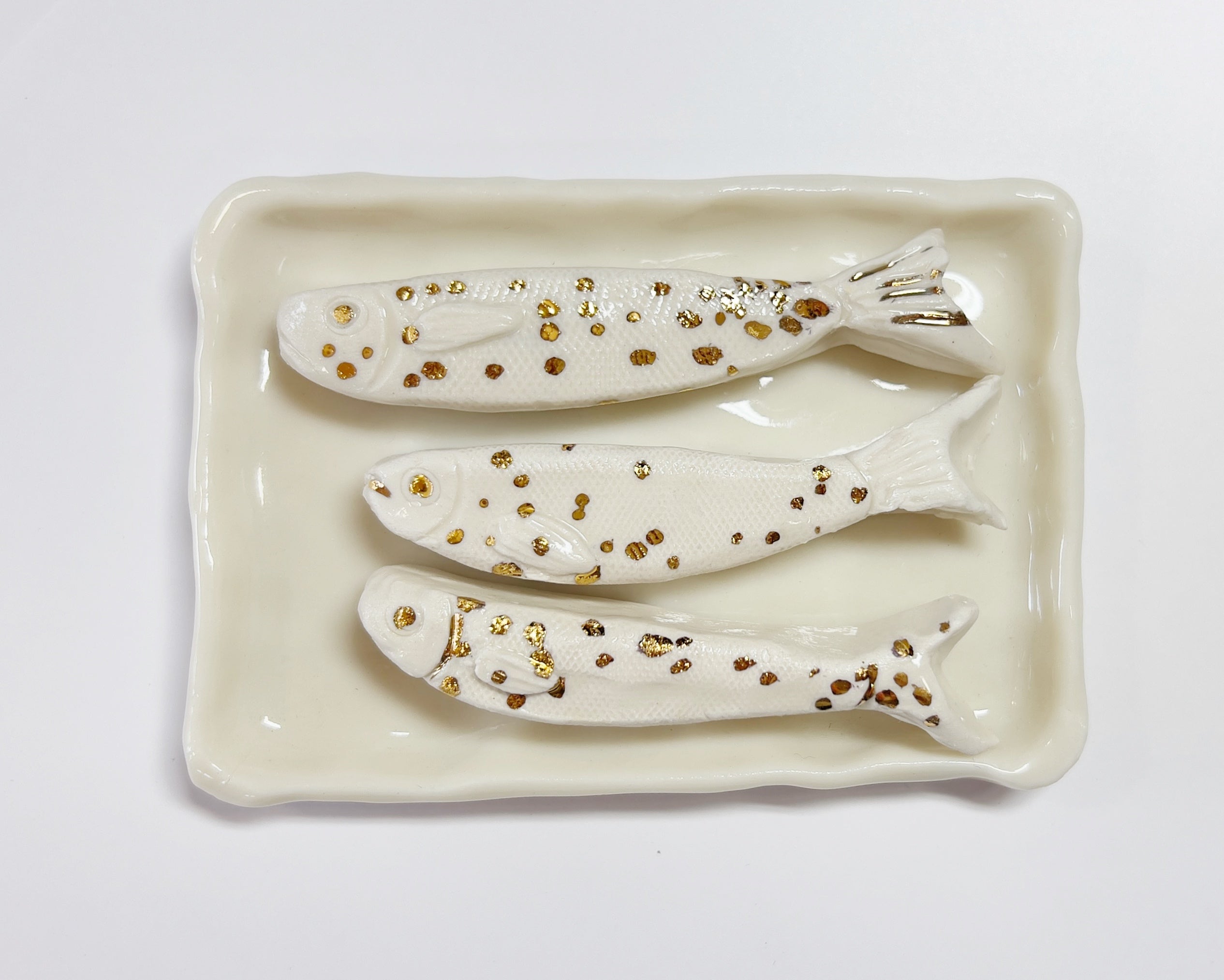 Porcelain Sardine Chopstick Rests Set