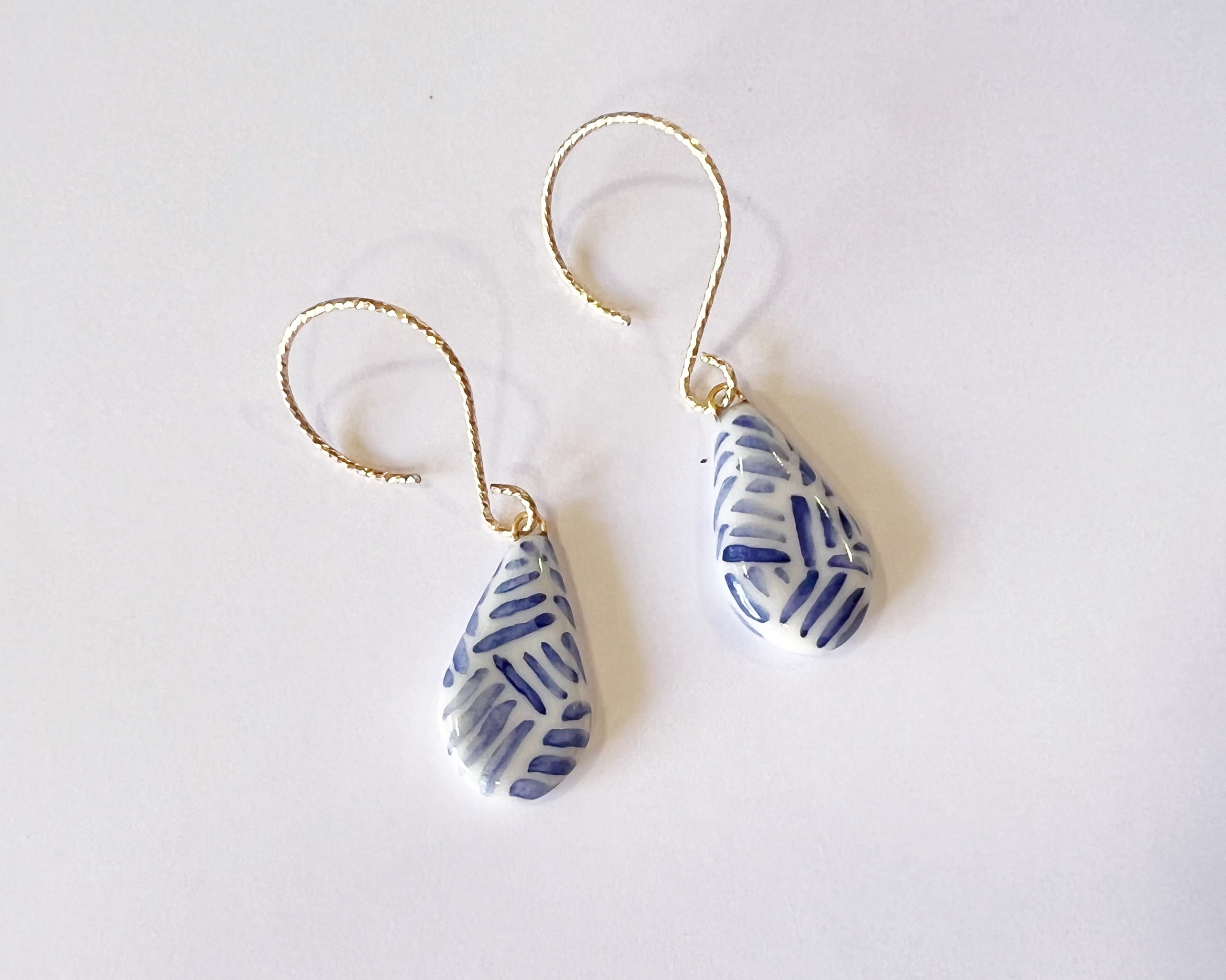 Blue Stripes Earrings