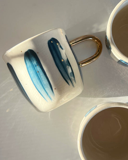 Azure Gleam Espresso Cups