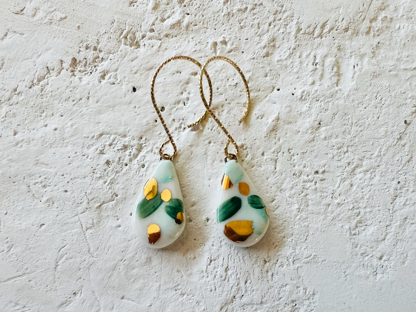 Green Droplet Earrings