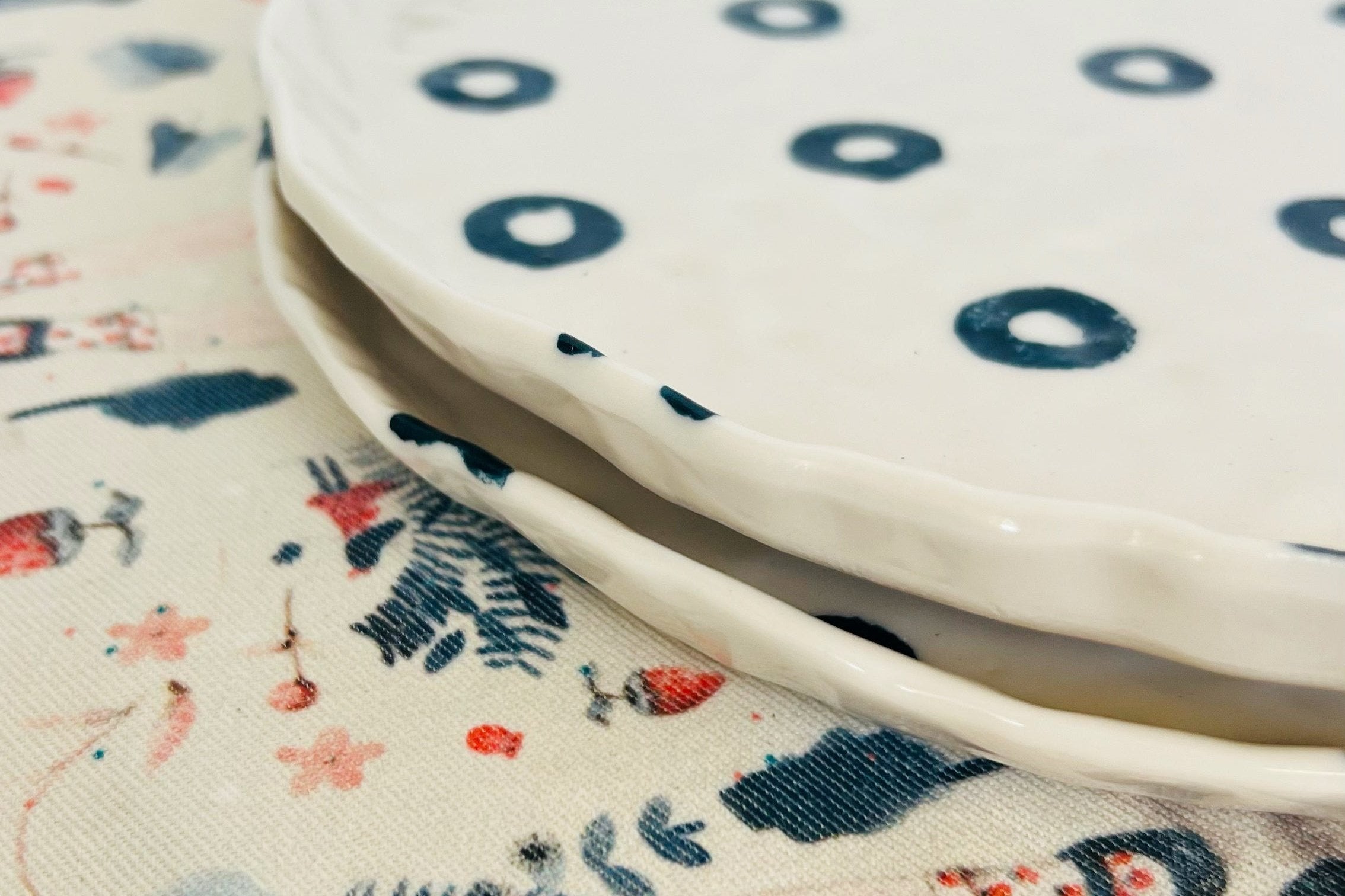 Blue Night Dots (Dinner Plate)