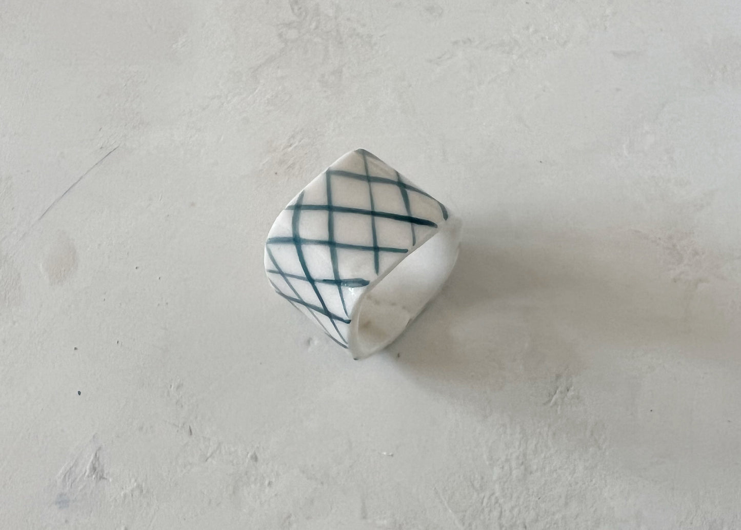 Blue Grid Ring